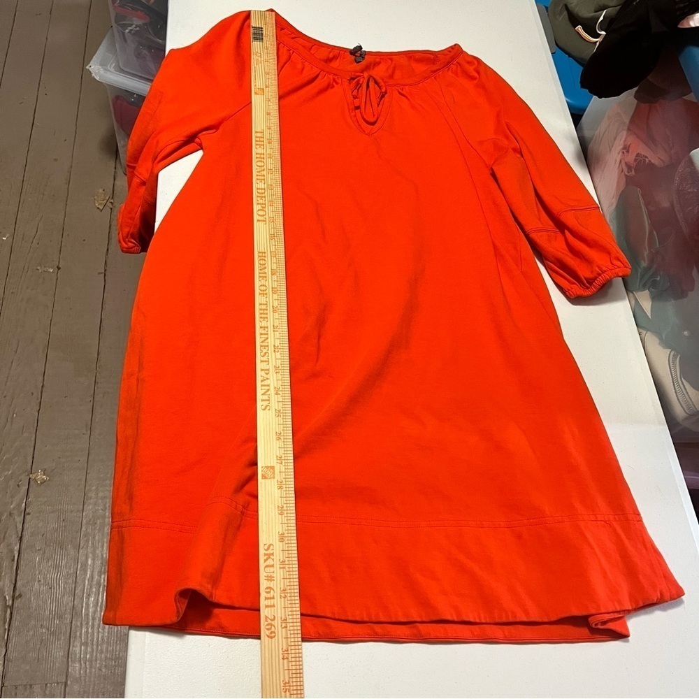 Anthropologie Orange Anais Tunic Dress Small F - Picture 10 of 11